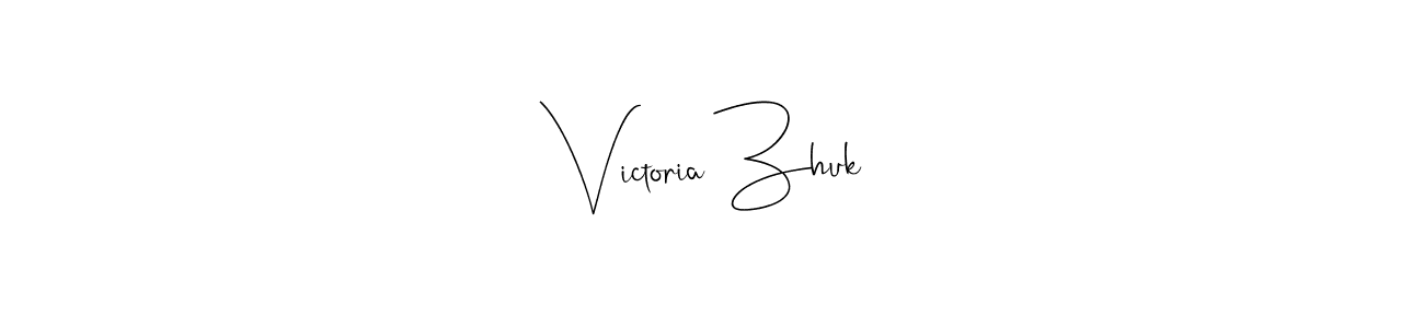 You should practise on your own different ways (Andilay-7BmLP) to write your name (Victoria Zhuk) in signature. don't let someone else do it for you. Victoria Zhuk signature style 4 images and pictures png