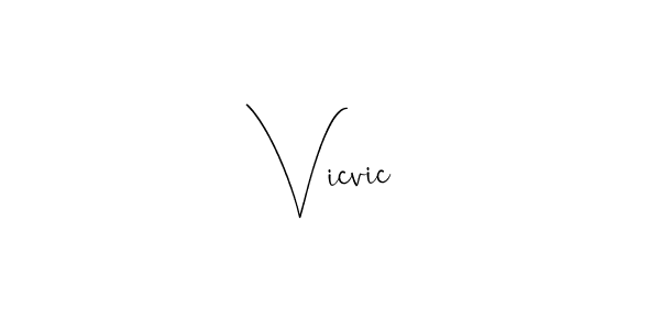 Also You can easily find your signature by using the search form. We will create Vicvic name handwritten signature images for you free of cost using Andilay-7BmLP sign style. Vicvic signature style 4 images and pictures png