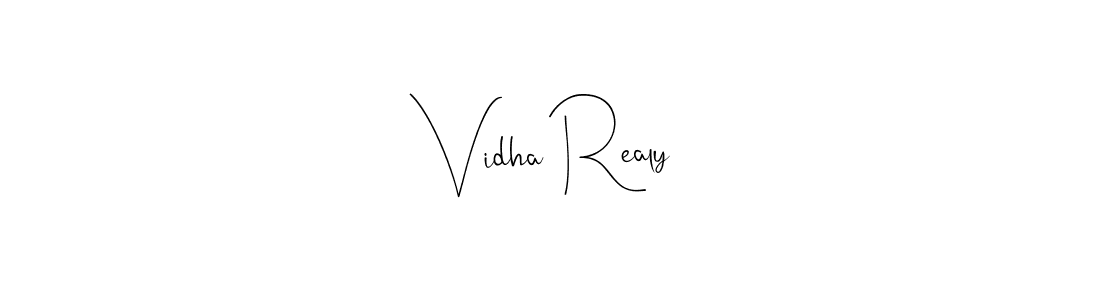 Also You can easily find your signature by using the search form. We will create Vidha Realy name handwritten signature images for you free of cost using Andilay-7BmLP sign style. Vidha Realy signature style 4 images and pictures png