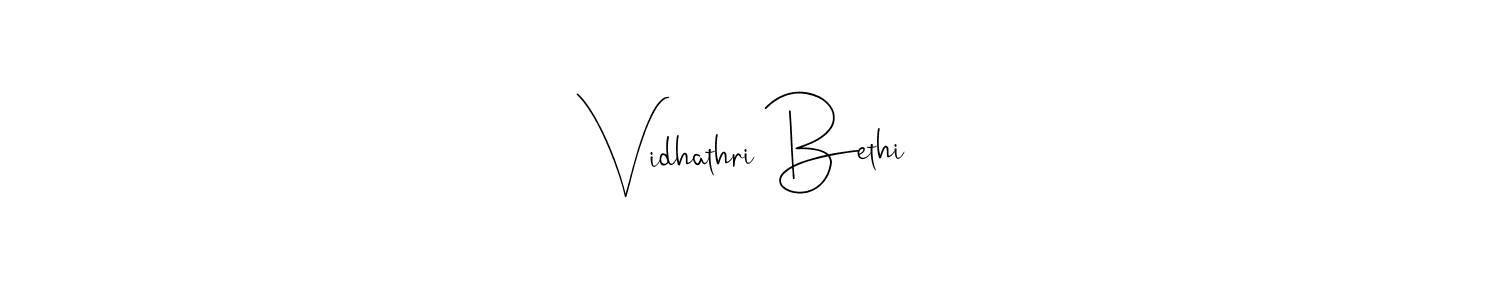 Make a beautiful signature design for name Vidhathri Bethi. Use this online signature maker to create a handwritten signature for free. Vidhathri Bethi signature style 4 images and pictures png