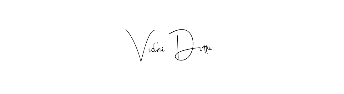 Use a signature maker to create a handwritten signature online. With this signature software, you can design (Andilay-7BmLP) your own signature for name Vidhi Dutta. Vidhi Dutta signature style 4 images and pictures png