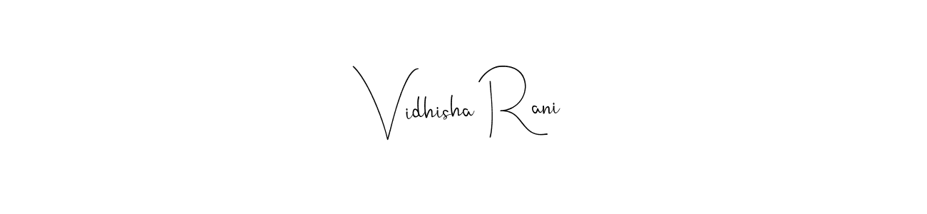 Also we have Vidhisha Rani name is the best signature style. Create professional handwritten signature collection using Andilay-7BmLP autograph style. Vidhisha Rani signature style 4 images and pictures png