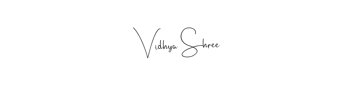 Also we have Vidhya Shree name is the best signature style. Create professional handwritten signature collection using Andilay-7BmLP autograph style. Vidhya Shree signature style 4 images and pictures png