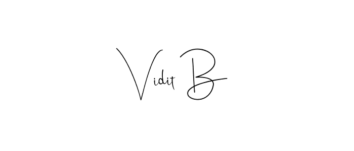 You should practise on your own different ways (Andilay-7BmLP) to write your name (Vidit B) in signature. don't let someone else do it for you. Vidit B signature style 4 images and pictures png