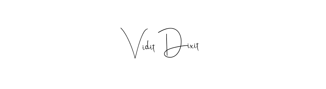 You should practise on your own different ways (Andilay-7BmLP) to write your name (Vidit Dixit) in signature. don't let someone else do it for you. Vidit Dixit signature style 4 images and pictures png