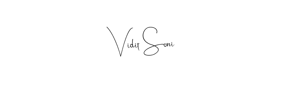 Use a signature maker to create a handwritten signature online. With this signature software, you can design (Andilay-7BmLP) your own signature for name Vidit Soni. Vidit Soni signature style 4 images and pictures png