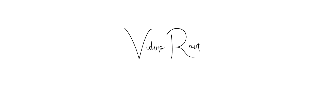 Create a beautiful signature design for name Vidula Raut. With this signature (Andilay-7BmLP) fonts, you can make a handwritten signature for free. Vidula Raut signature style 4 images and pictures png