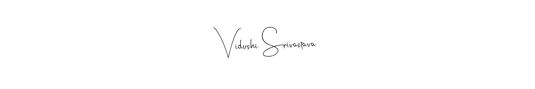 Make a beautiful signature design for name Vidushi Srivastava. With this signature (Andilay-7BmLP) style, you can create a handwritten signature for free. Vidushi Srivastava signature style 4 images and pictures png