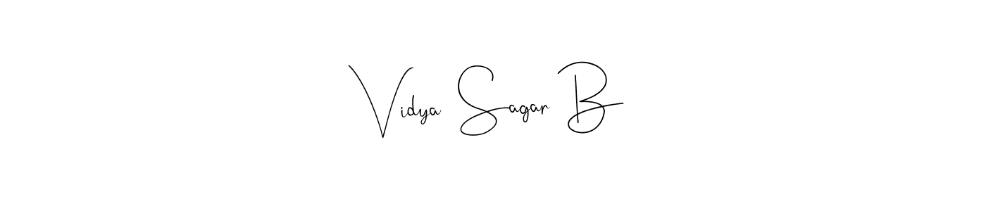 How to make Vidya  Sagar B name signature. Use Andilay-7BmLP style for creating short signs online. This is the latest handwritten sign. Vidya  Sagar B signature style 4 images and pictures png