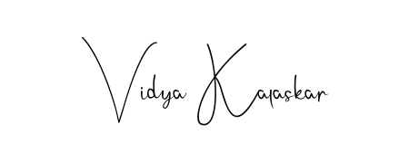 The Andilay-7BmLP handwriting style adds charm and authenticity to name Vidya Kalaskar. A wonderful choice for personal thank-you notes. Vidya Kalaskar signature style 4 images and pictures png
