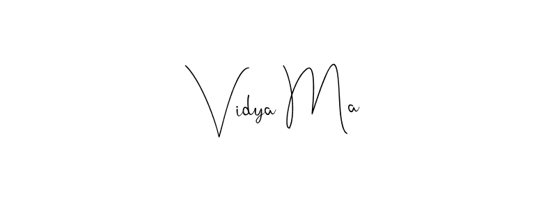 Make a beautiful signature design for name Vidya Ma. Use this online signature maker to create a handwritten signature for free. Vidya Ma signature style 4 images and pictures png