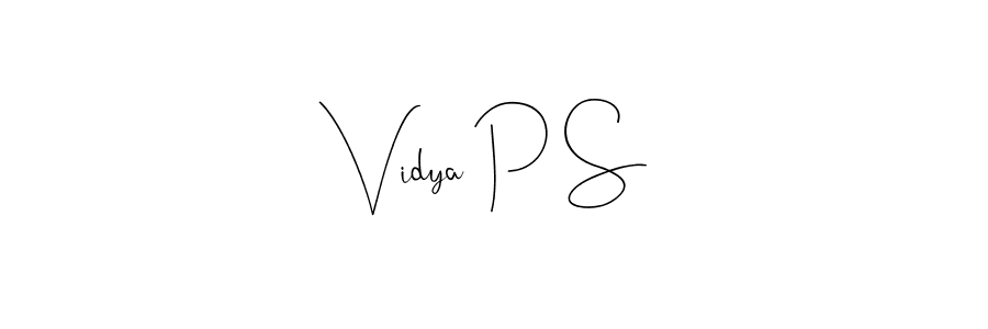 Once you've used our free online signature maker to create your best signature Andilay-7BmLP style, it's time to enjoy all of the benefits that Vidya P S name signing documents. Vidya P S signature style 4 images and pictures png