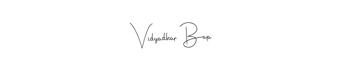 if you are searching for the best signature style for your name Vidyadhar Bala. so please give up your signature search. here we have designed multiple signature styles  using Andilay-7BmLP. Vidyadhar Bala signature style 4 images and pictures png