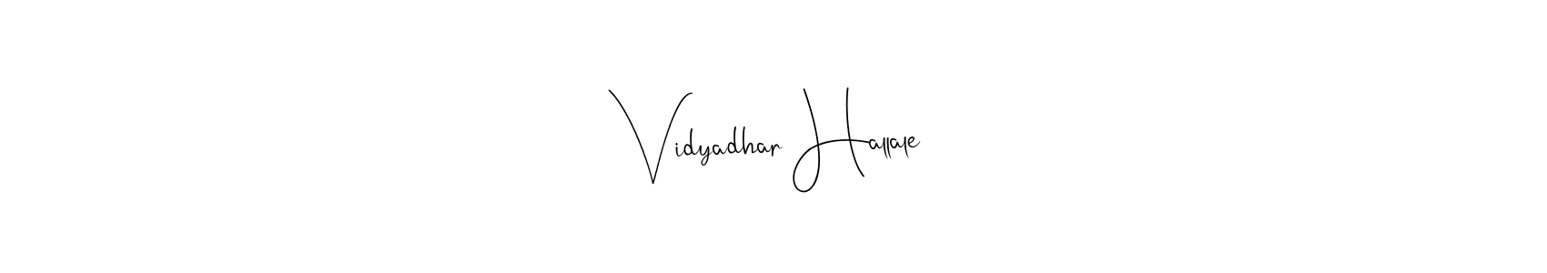 Make a beautiful signature design for name Vidyadhar Hallale. With this signature (Andilay-7BmLP) style, you can create a handwritten signature for free. Vidyadhar Hallale signature style 4 images and pictures png