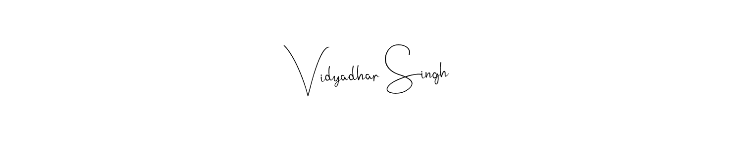 Make a beautiful signature design for name Vidyadhar Singh. Use this online signature maker to create a handwritten signature for free. Vidyadhar Singh signature style 4 images and pictures png