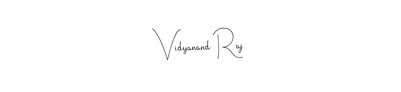 The best way (Andilay-7BmLP) to make a short signature is to pick only two or three words in your name. The name Vidyanand Raj include a total of six letters. For converting this name. Vidyanand Raj signature style 4 images and pictures png