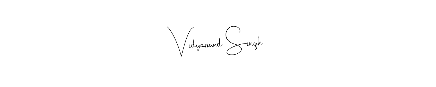 Make a beautiful signature design for name Vidyanand Singh. With this signature (Andilay-7BmLP) style, you can create a handwritten signature for free. Vidyanand Singh signature style 4 images and pictures png