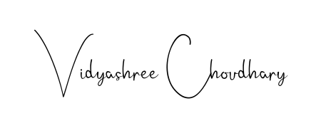 Create a personalized artistic stamp with Vidyashree Choudhary in Andilay-7BmLP font. Perfect for visual artists, designers, and influencers. Vidyashree Choudhary signature style 4 images and pictures png