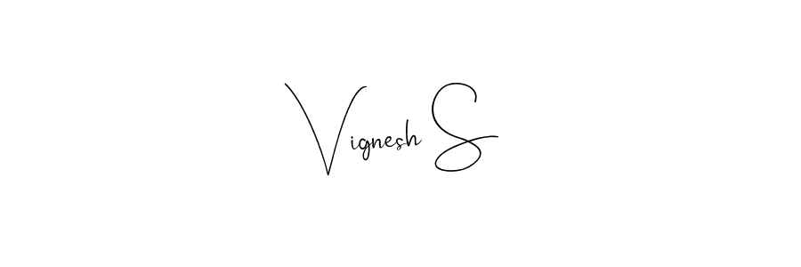 Design your own signature with our free online signature maker. With this signature software, you can create a handwritten (Andilay-7BmLP) signature for name Vignesh S. Vignesh S signature style 4 images and pictures png