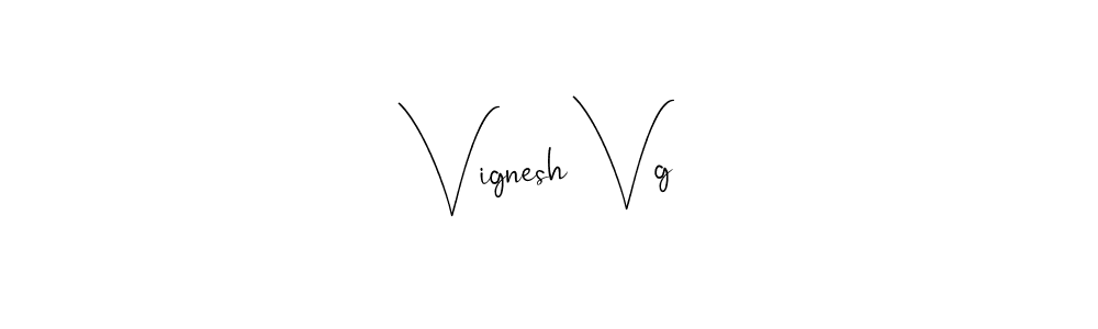 Use a signature maker to create a handwritten signature online. With this signature software, you can design (Andilay-7BmLP) your own signature for name Vignesh Vg. Vignesh Vg signature style 4 images and pictures png