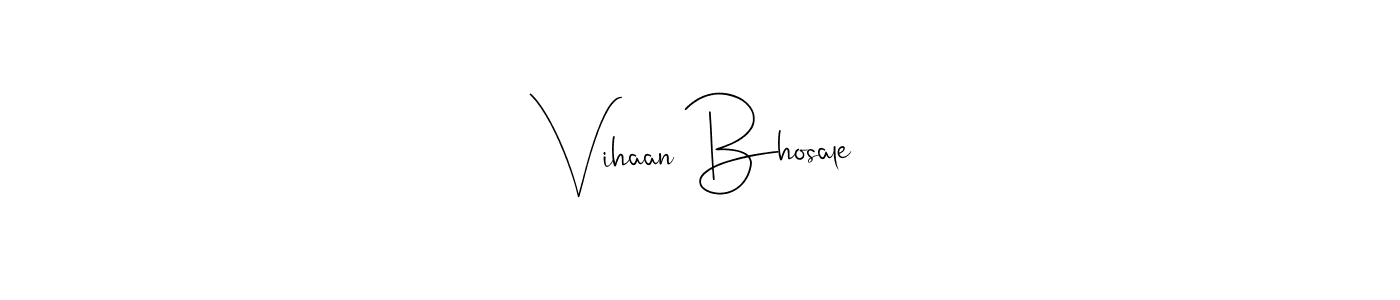 Also You can easily find your signature by using the search form. We will create Vihaan Bhosale name handwritten signature images for you free of cost using Andilay-7BmLP sign style. Vihaan Bhosale signature style 4 images and pictures png