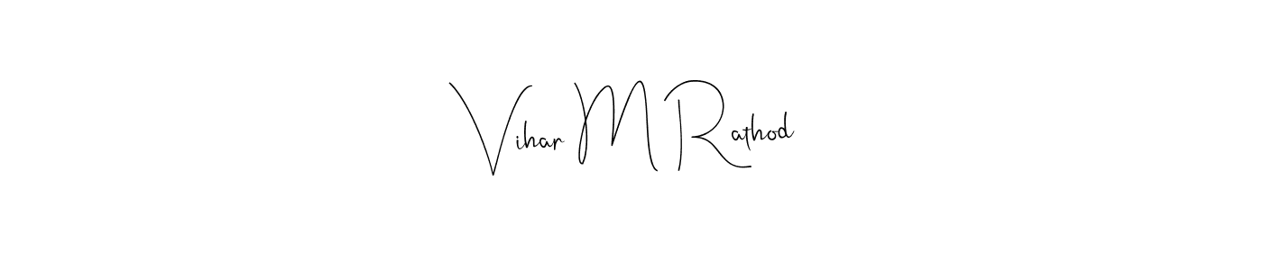 See photos of Vihar M Rathod official signature by Spectra . Check more albums & portfolios. Read reviews & check more about Andilay-7BmLP font. Vihar M Rathod signature style 4 images and pictures png