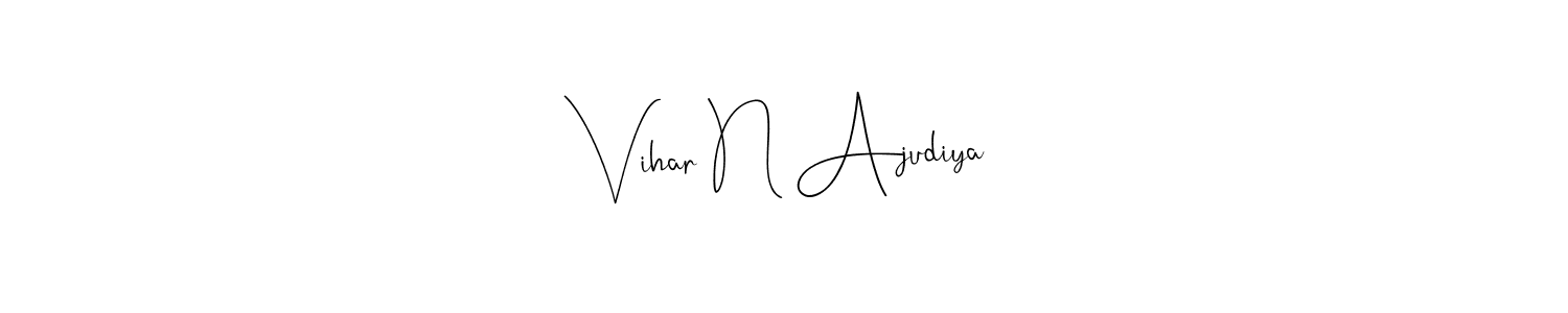How to Draw Vihar N Ajudiya signature style? Andilay-7BmLP is a latest design signature styles for name Vihar N Ajudiya. Vihar N Ajudiya signature style 4 images and pictures png