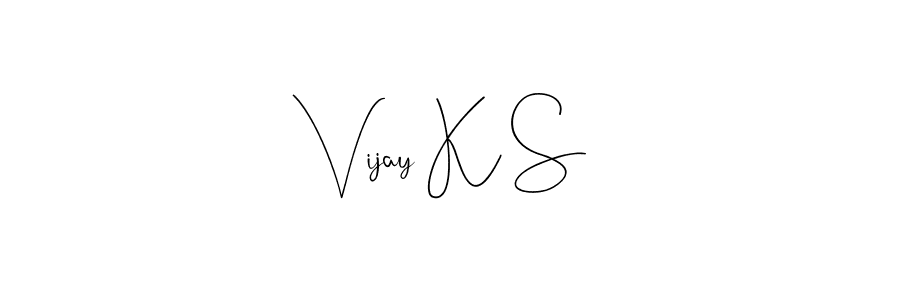 Make a beautiful signature design for name Vijay K S. Use this online signature maker to create a handwritten signature for free. Vijay K S signature style 4 images and pictures png
