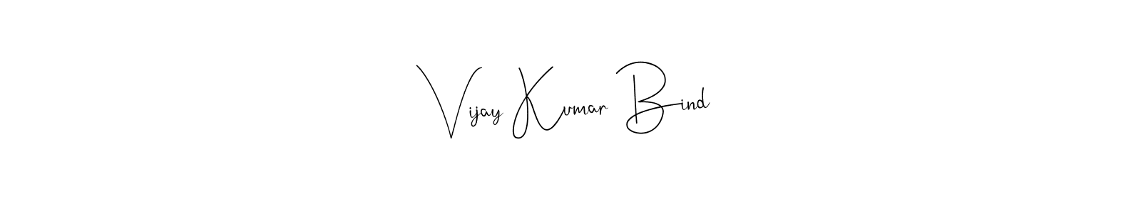 How to make Vijay Kumar Bind name signature. Use Andilay-7BmLP style for creating short signs online. This is the latest handwritten sign. Vijay Kumar Bind signature style 4 images and pictures png