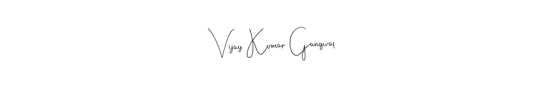 This is the best signature style for the Vijay Kumar Gangwal name. Also you like these signature font (Andilay-7BmLP). Mix name signature. Vijay Kumar Gangwal signature style 4 images and pictures png