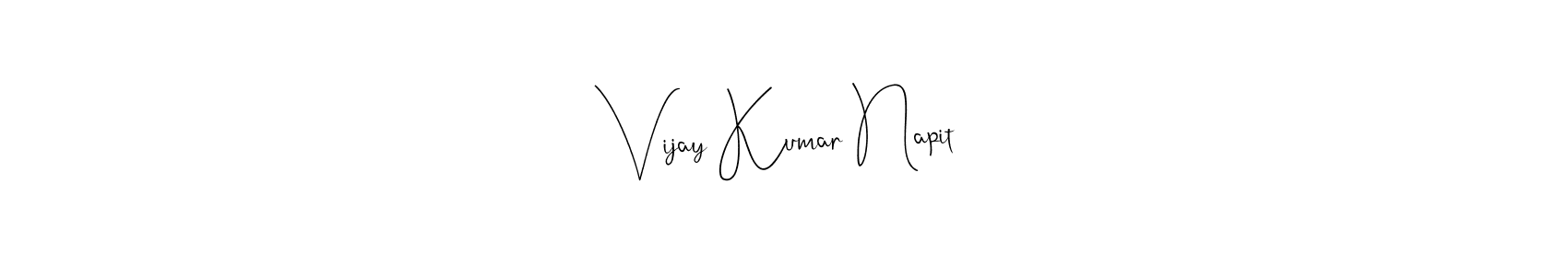 Vijay Kumar Napit stylish signature style. Best Handwritten Sign (Andilay-7BmLP) for my name. Handwritten Signature Collection Ideas for my name Vijay Kumar Napit. Vijay Kumar Napit signature style 4 images and pictures png