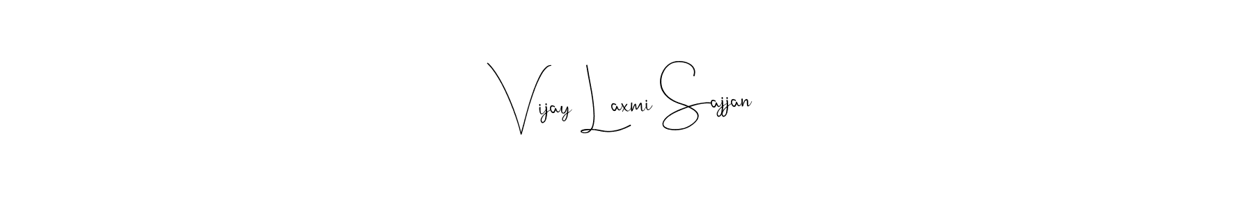 Make a beautiful signature design for name Vijay Laxmi Sajjan. Use this online signature maker to create a handwritten signature for free. Vijay Laxmi Sajjan signature style 4 images and pictures png