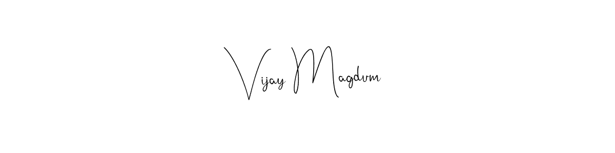 Here are the top 10 professional signature styles for the name Vijay Magdum. These are the best autograph styles you can use for your name. Vijay Magdum signature style 4 images and pictures png