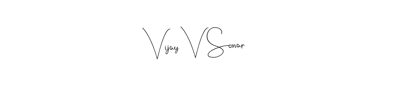 Make a beautiful signature design for name Vijay V Sonar. Use this online signature maker to create a handwritten signature for free. Vijay V Sonar signature style 4 images and pictures png