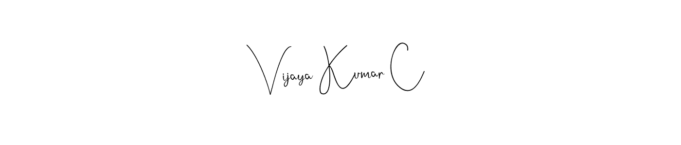 You should practise on your own different ways (Andilay-7BmLP) to write your name (Vijaya Kumar C) in signature. don't let someone else do it for you. Vijaya Kumar C signature style 4 images and pictures png