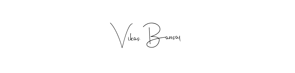 The best way (Andilay-7BmLP) to make a short signature is to pick only two or three words in your name. The name Vikas Bansal include a total of six letters. For converting this name. Vikas Bansal signature style 4 images and pictures png