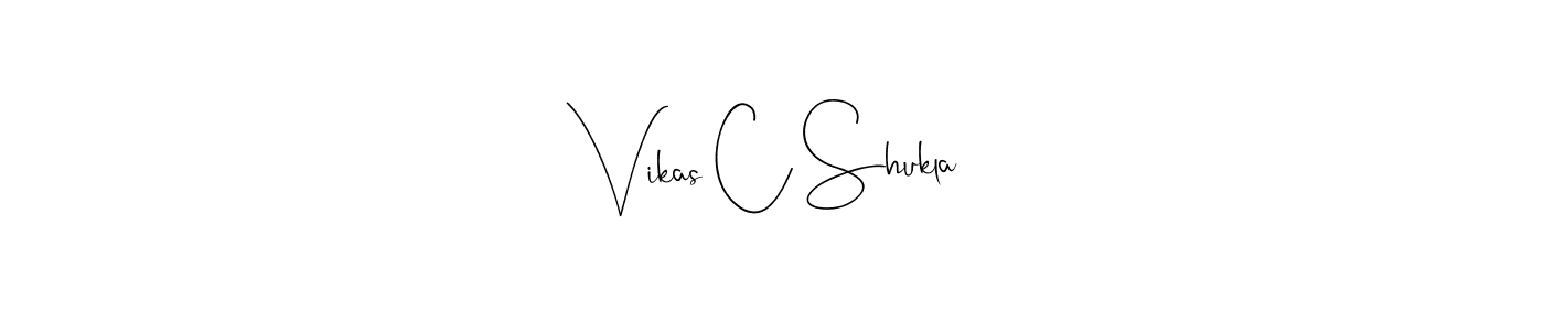 Design your own signature with our free online signature maker. With this signature software, you can create a handwritten (Andilay-7BmLP) signature for name Vikas C Shukla. Vikas C Shukla signature style 4 images and pictures png