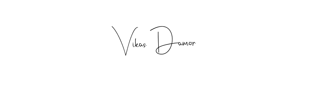 Vikas Damor stylish signature style. Best Handwritten Sign (Andilay-7BmLP) for my name. Handwritten Signature Collection Ideas for my name Vikas Damor. Vikas Damor signature style 4 images and pictures png