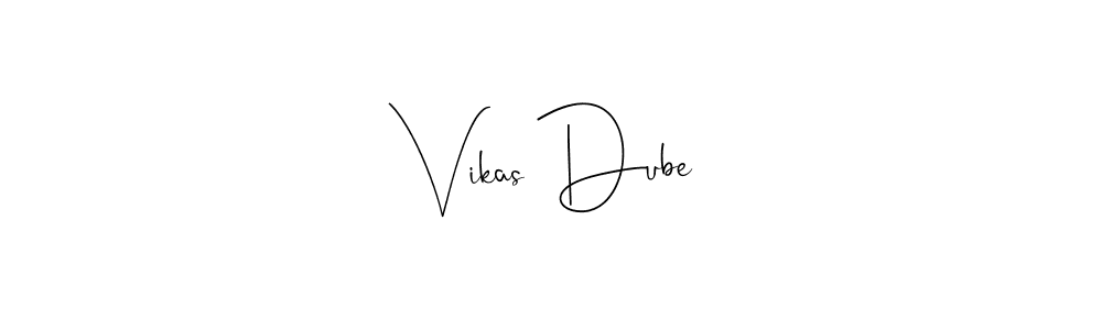 Create a beautiful signature design for name Vikas Dube. With this signature (Andilay-7BmLP) fonts, you can make a handwritten signature for free. Vikas Dube signature style 4 images and pictures png
