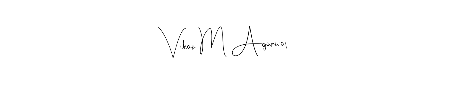 Create a beautiful signature design for name Vikas M Agarwal. With this signature (Andilay-7BmLP) fonts, you can make a handwritten signature for free. Vikas M Agarwal signature style 4 images and pictures png
