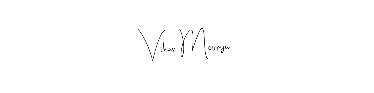 Use a signature maker to create a handwritten signature online. With this signature software, you can design (Andilay-7BmLP) your own signature for name Vikas Mourya. Vikas Mourya signature style 4 images and pictures png