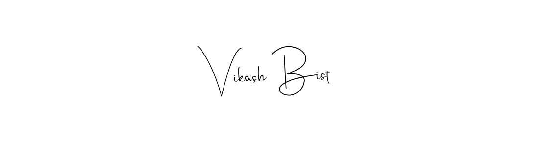 How to make Vikash Bist name signature. Use Andilay-7BmLP style for creating short signs online. This is the latest handwritten sign. Vikash Bist signature style 4 images and pictures png