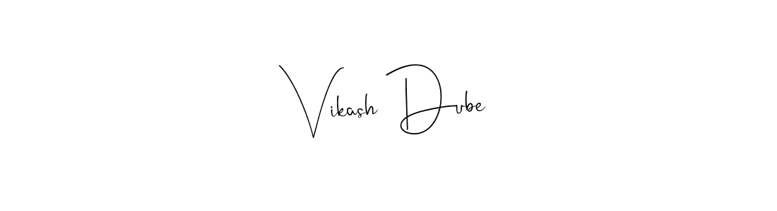 Make a beautiful signature design for name Vikash Dube. With this signature (Andilay-7BmLP) style, you can create a handwritten signature for free. Vikash Dube signature style 4 images and pictures png