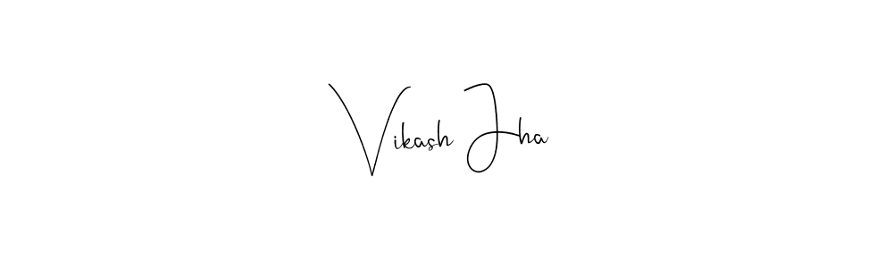 Make a beautiful signature design for name Vikash Jha. With this signature (Andilay-7BmLP) style, you can create a handwritten signature for free. Vikash Jha signature style 4 images and pictures png