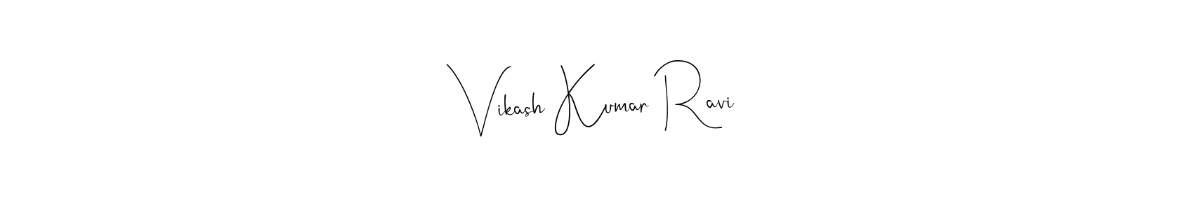 Create a beautiful signature design for name Vikash Kumar Ravi. With this signature (Andilay-7BmLP) fonts, you can make a handwritten signature for free. Vikash Kumar Ravi signature style 4 images and pictures png