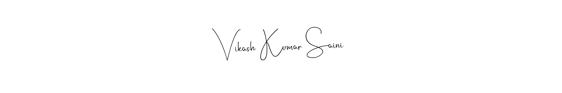 if you are searching for the best signature style for your name Vikash Kumar Saini. so please give up your signature search. here we have designed multiple signature styles  using Andilay-7BmLP. Vikash Kumar Saini signature style 4 images and pictures png