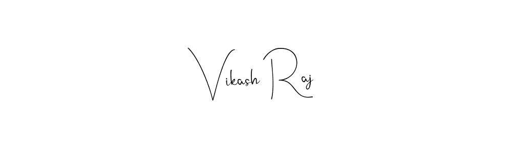 Create a beautiful signature design for name Vikash Raj. With this signature (Andilay-7BmLP) fonts, you can make a handwritten signature for free. Vikash Raj signature style 4 images and pictures png