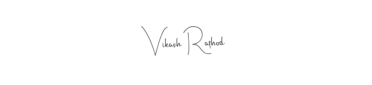 Create a beautiful signature design for name Vikash Rathod. With this signature (Andilay-7BmLP) fonts, you can make a handwritten signature for free. Vikash Rathod signature style 4 images and pictures png