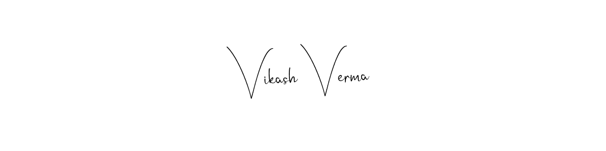 Create a beautiful signature design for name Vikash Verma. With this signature (Andilay-7BmLP) fonts, you can make a handwritten signature for free. Vikash Verma signature style 4 images and pictures png