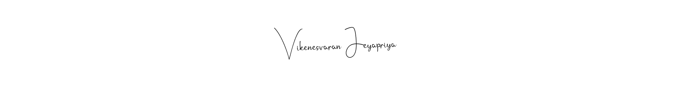 It looks lik you need a new signature style for name Vikenesvaran Jeyapriya. Design unique handwritten (Andilay-7BmLP) signature with our free signature maker in just a few clicks. Vikenesvaran Jeyapriya signature style 4 images and pictures png